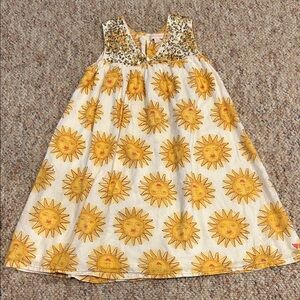 Pink Chicken Sun Print Sleeveless Dress